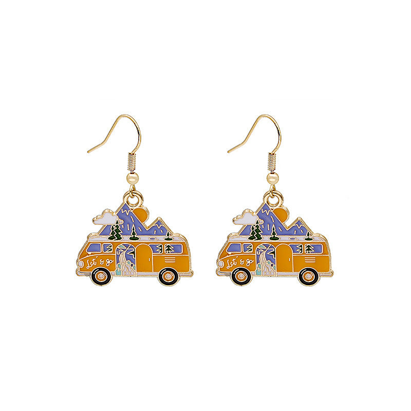 Alloy Panda Fruit Earrings MIC-MDD170