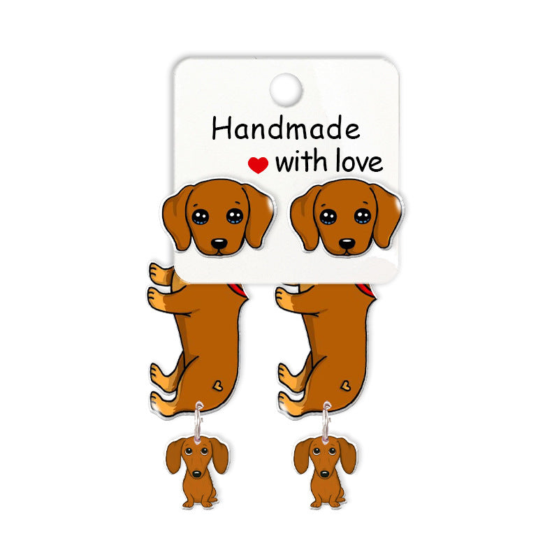 Alloy cartoon sausage dog earrings (Minimo de compra 5) MIC-XiangL109