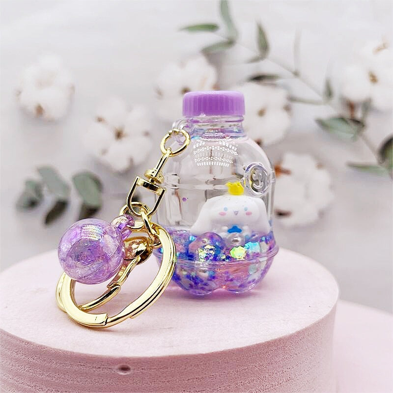 PVC cartoon floating oil keychain MYA-DMF013