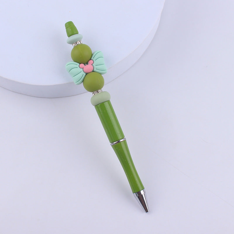 DIY Creative Cartoon Bow Knot Silicone Bead Pen GuangTian003