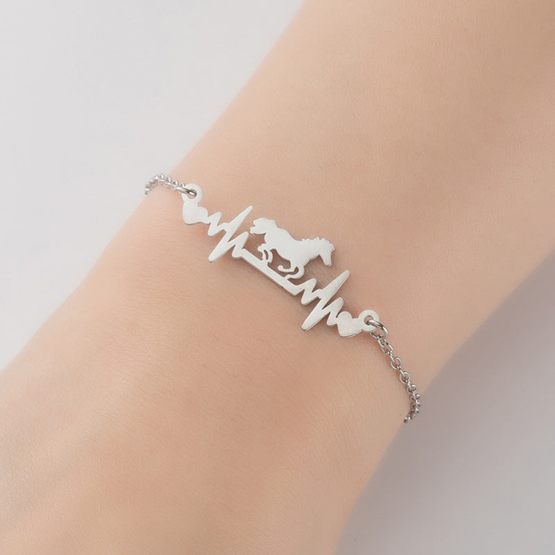 Bracelet Stainless steel cartoon pattern adjustable bracelet SS010