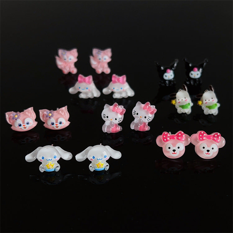 Resin cute cartoon sweet earrings (Minimo de Compra 2) MIC-WWHM055