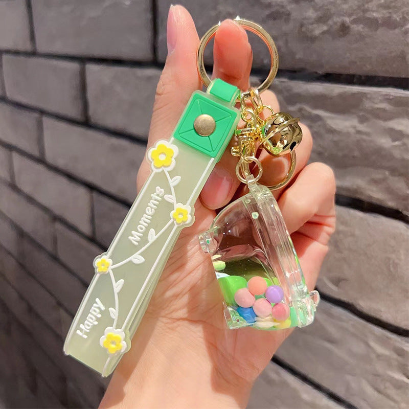 Keychains Acrylic Hardware Cartoon Cute Quicksand Drift Bottle (M) MIC-OShi036