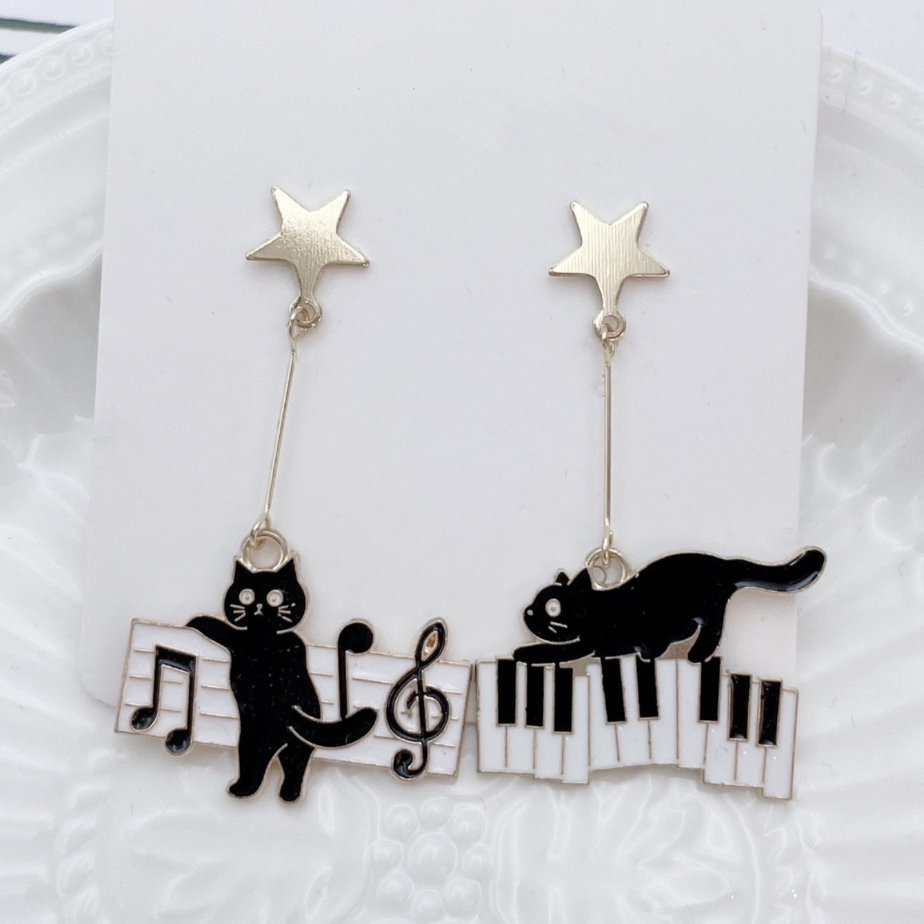 Alloy resin cartoon star earrings (Minimo de compra 5) MYA-AoY013