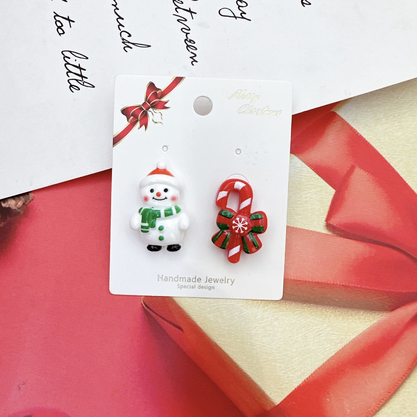 Alloy cartoon Christmas series earrings (Minimo de Compra 2) MIC-QiW009