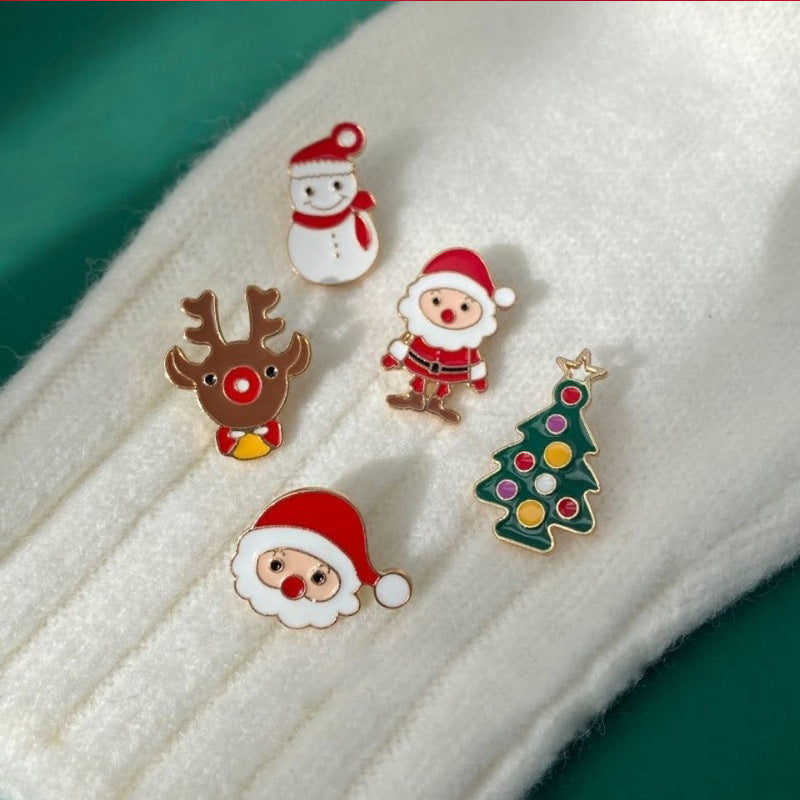 Alloy Cute Christmas Day Series Brooch MIC-QiSen008