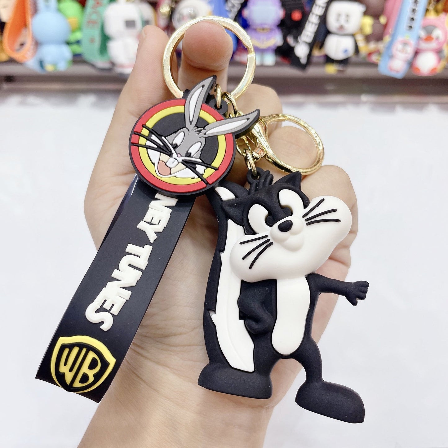 PVC new crooked heart wolf cartoon keychain (Minimo de compra 2）MIC-JuS017