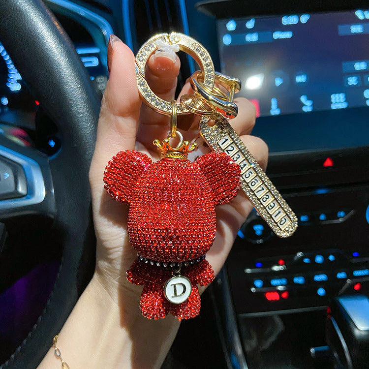 Diamond cartoon violence bear keychain  （Minimo de compra 2） MYA-LianX017