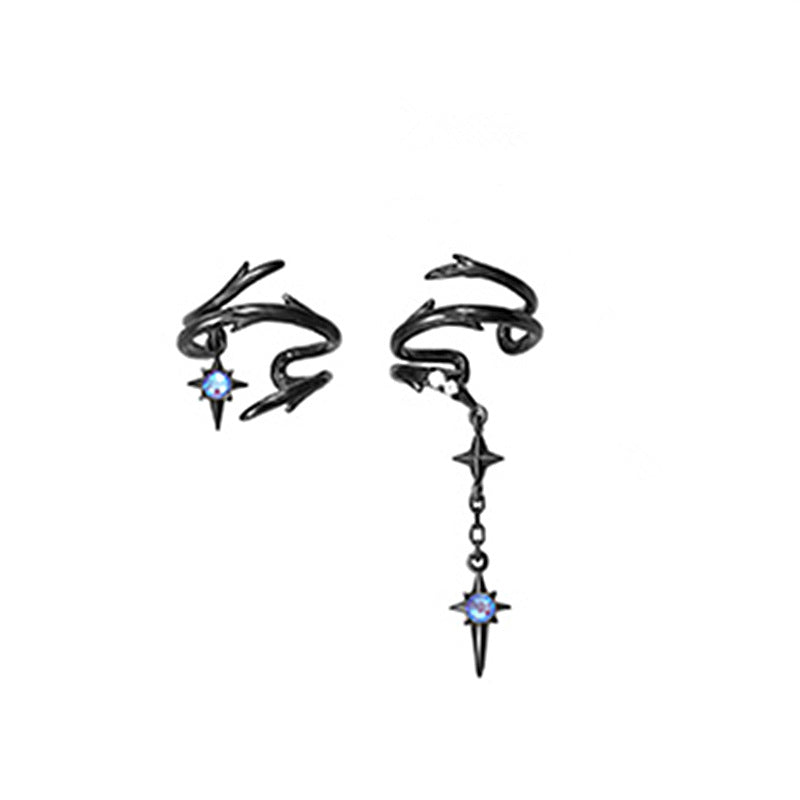 Alloy blue series earrings MYA-DieD001