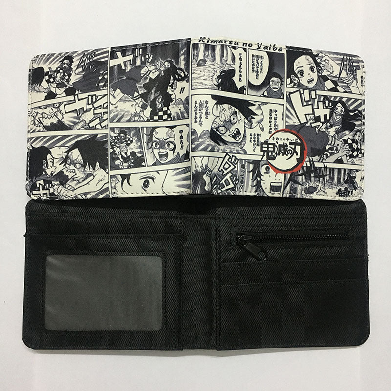 cartoon printed short PU zipper wallet （M) ChangYuan012