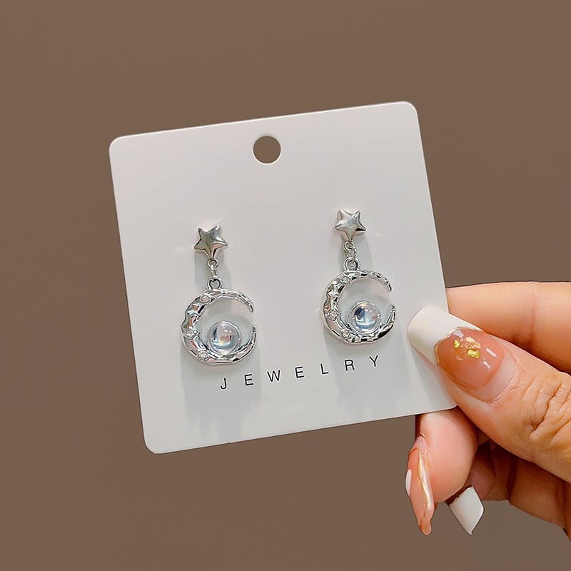 Alloy Moon Astronaut Earrings MIC-MDD010