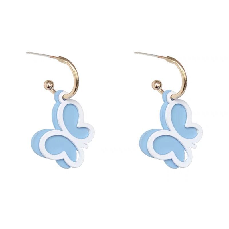 Alloy Sweet and Fresh Little Butterfly Earrings MIC-APY020