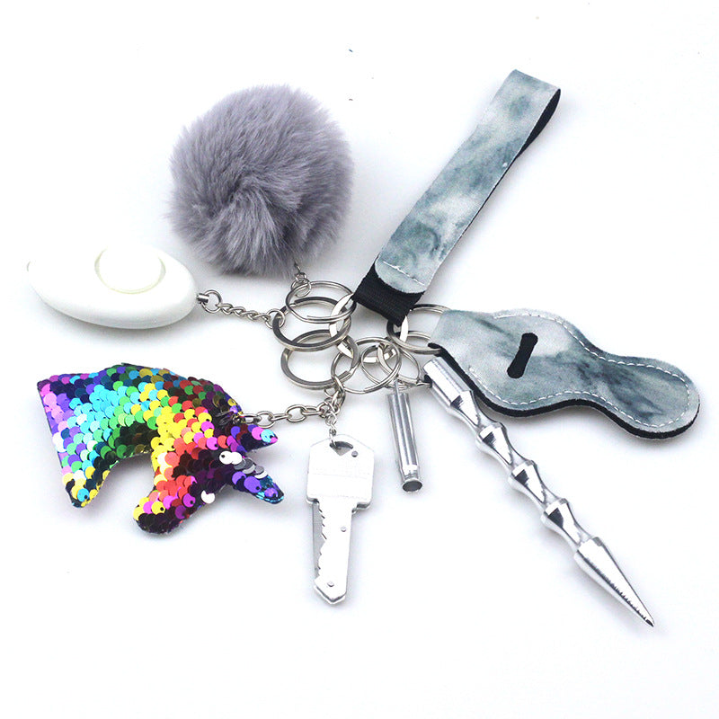 Scuba Fabric 8 Pieces Keychain Set MOQ≥2 ChaoH046