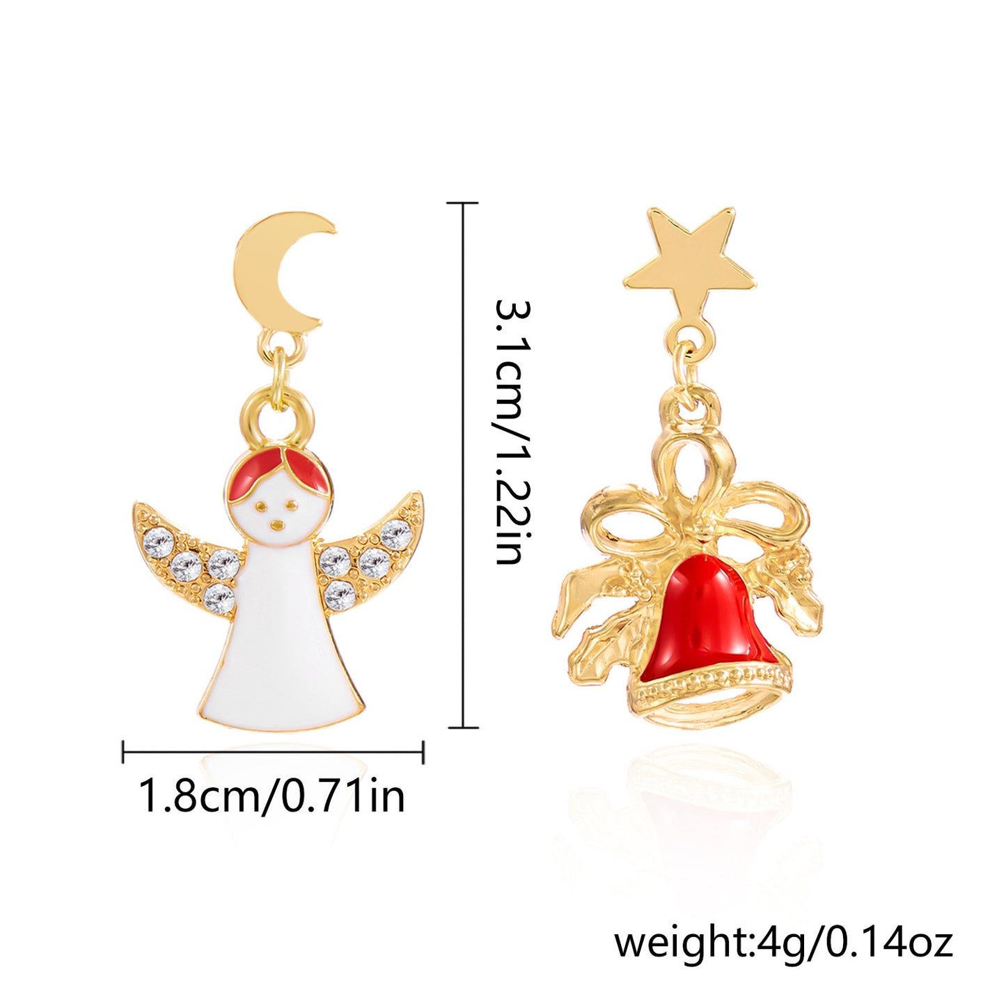 Asymmetric alloy Santa Claus earrings MIC-ChuY010