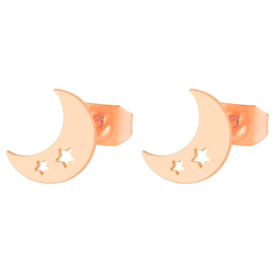 Stainless Steel Moon Earrings SS022