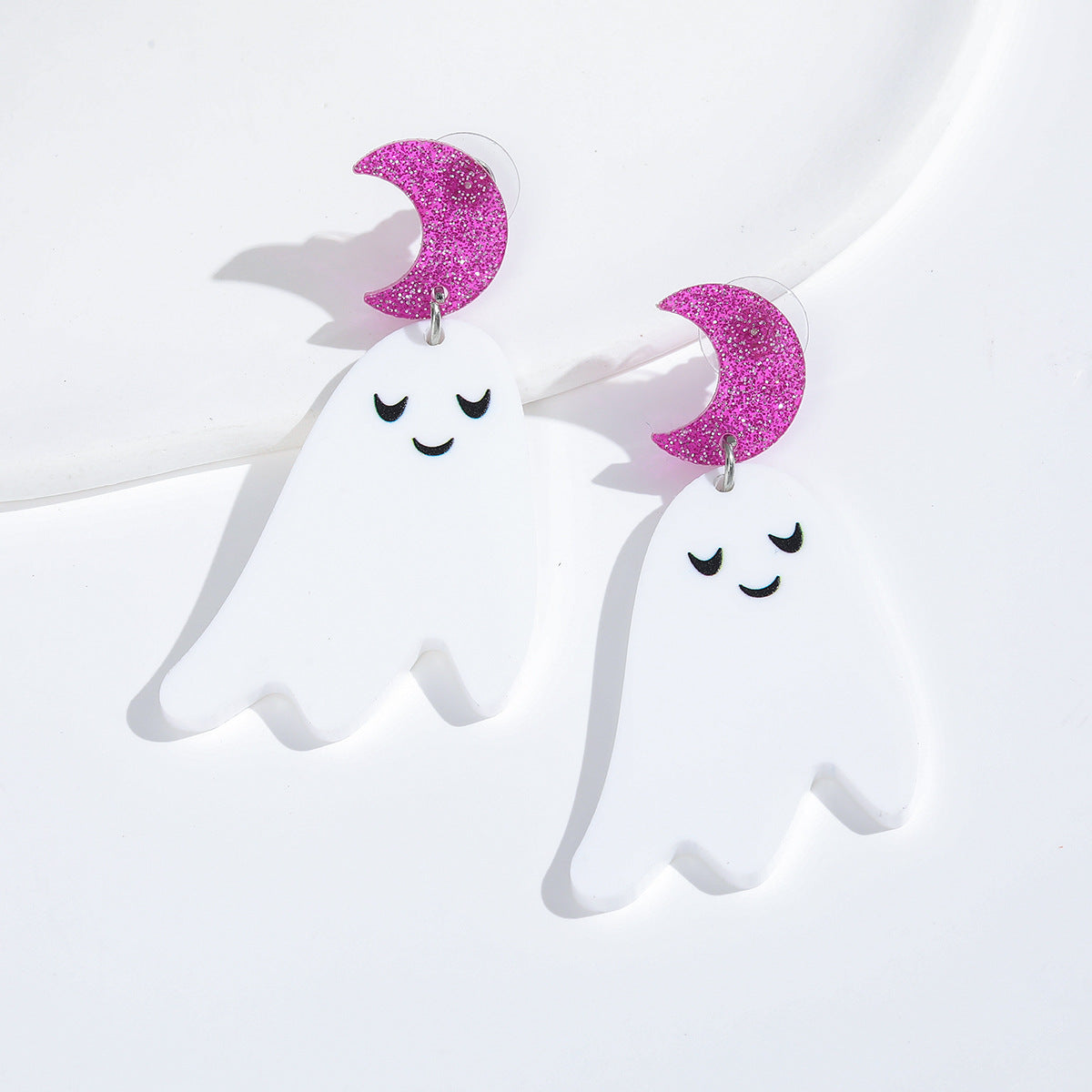 Acrylic Halloween Ghost Earrings (Minimo de compra 2) MIC-AnD011