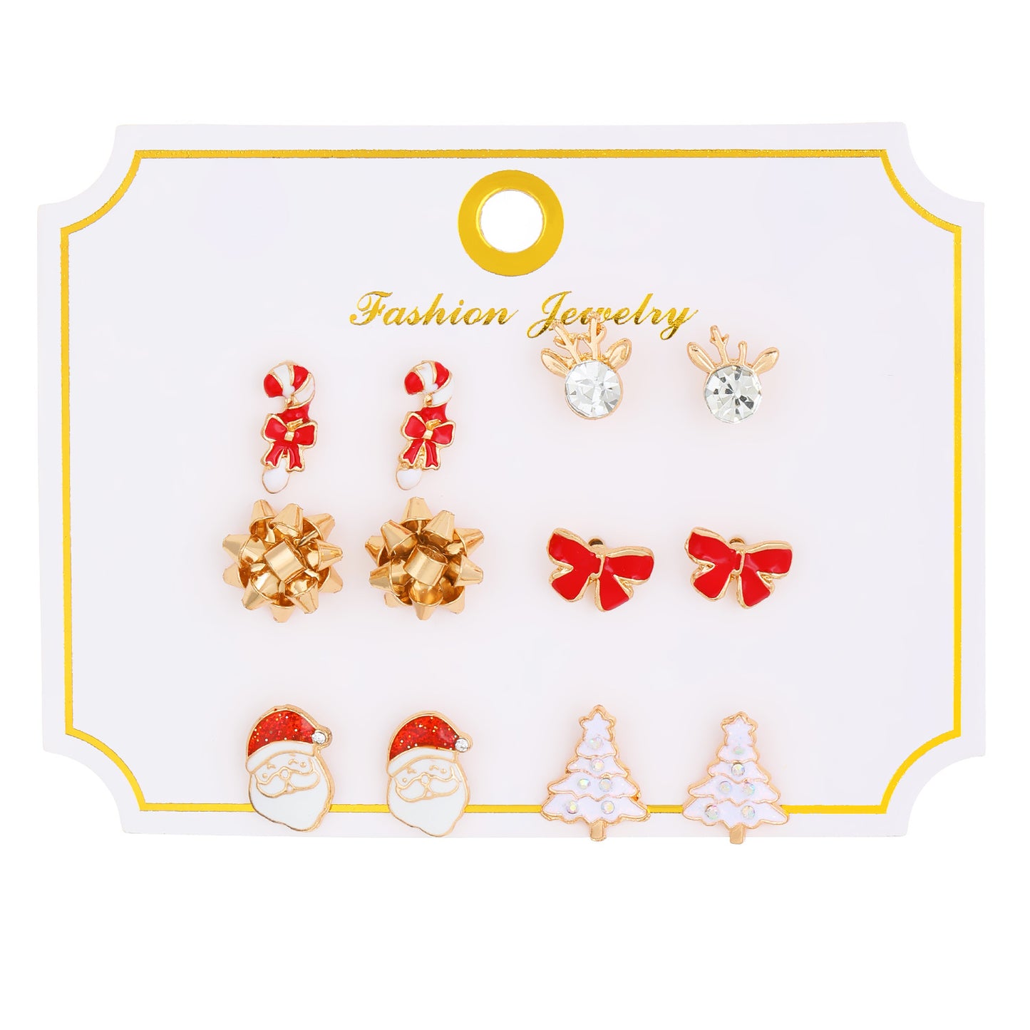 Alloy cute elk Santa Claus earrings (Minimo de Compra 2) MIC-MiaoY090