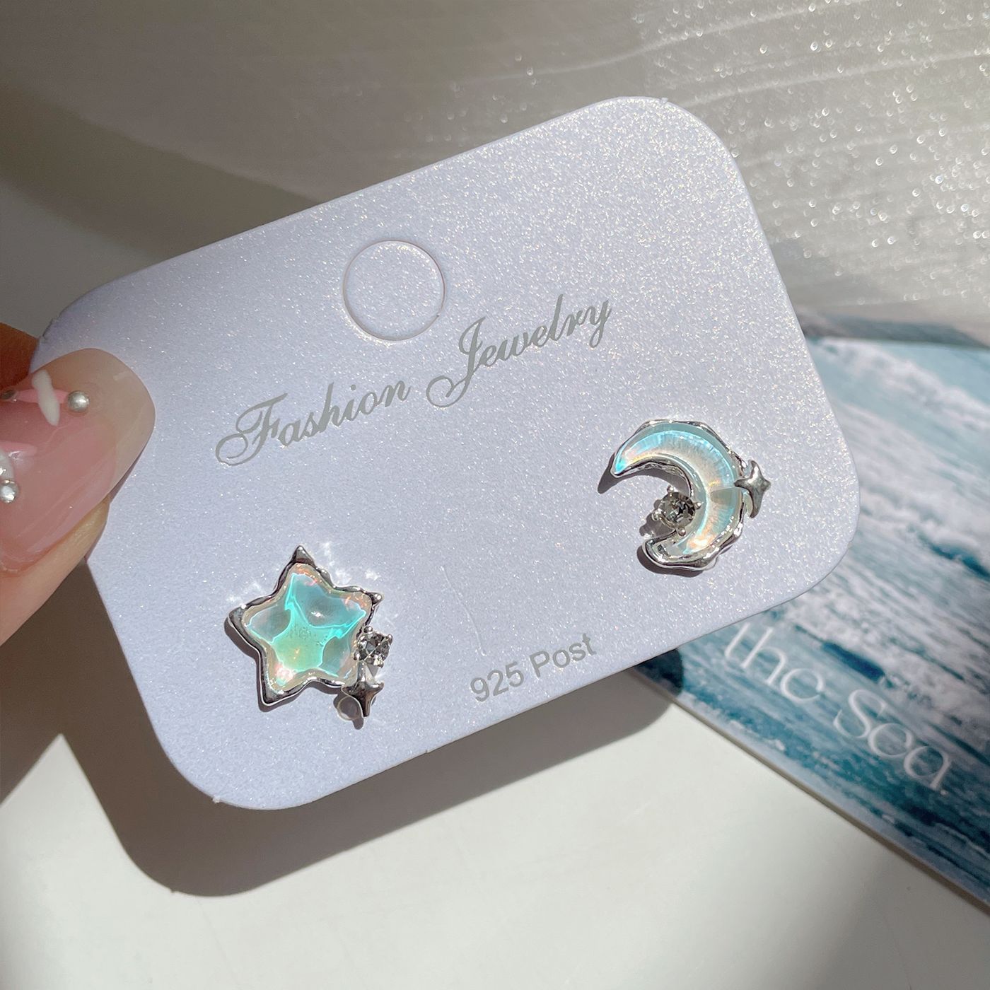 Alloy Ocean Series Blue Earrings MIC-ShuangX045