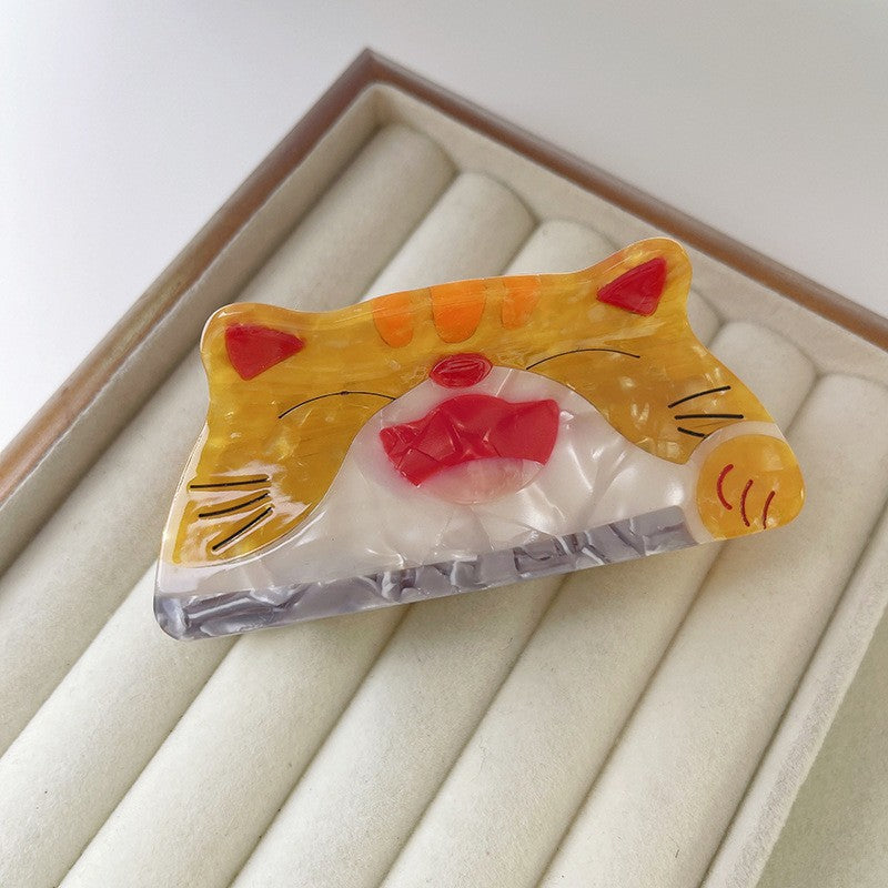 Plastic new cartoon cat acetate hair clip MYA-YHJ001