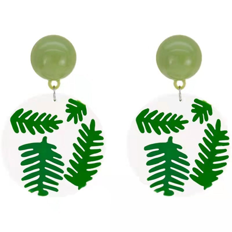 Alloy Green Little Dinosaur Earrings MIC-ABL017