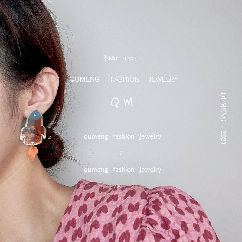 Alloy acrylic colorful rocket earrings MYA-OuG105