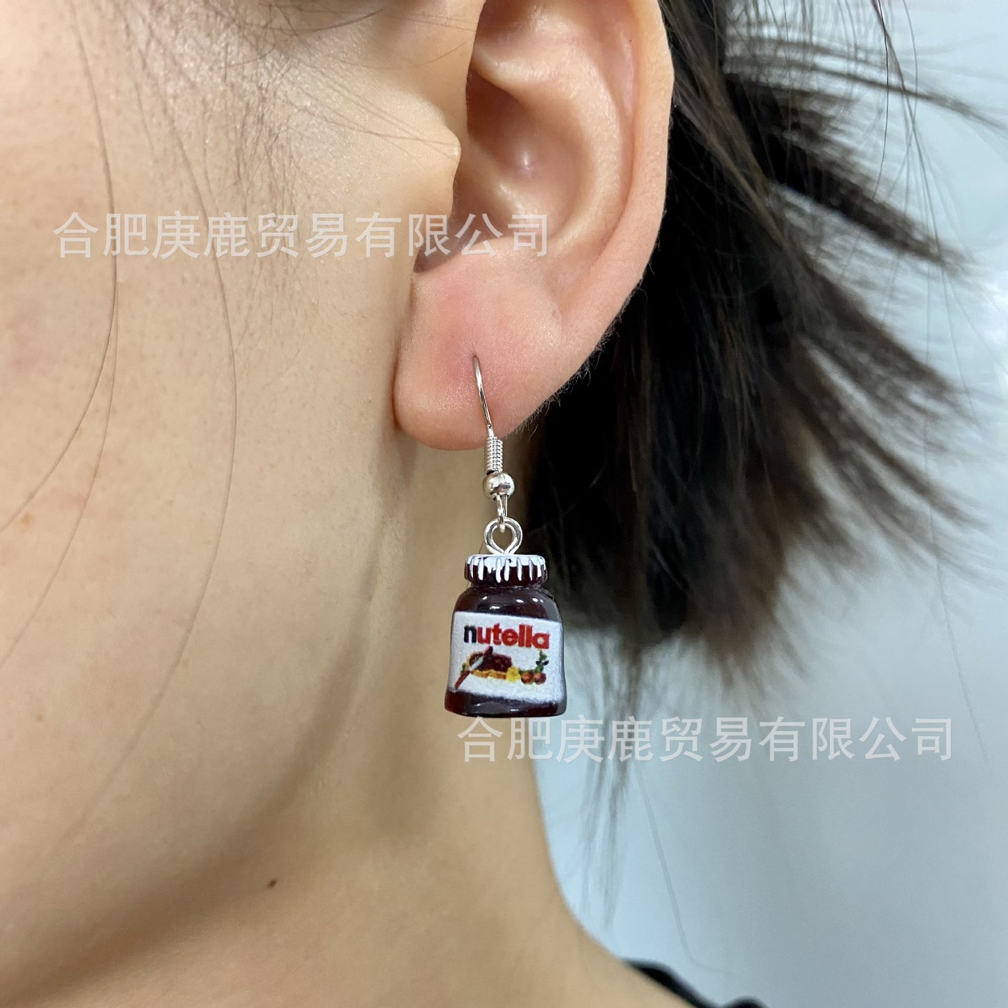 Alloy resin food earrings (Minimo de compra 2） MIC-GenL001