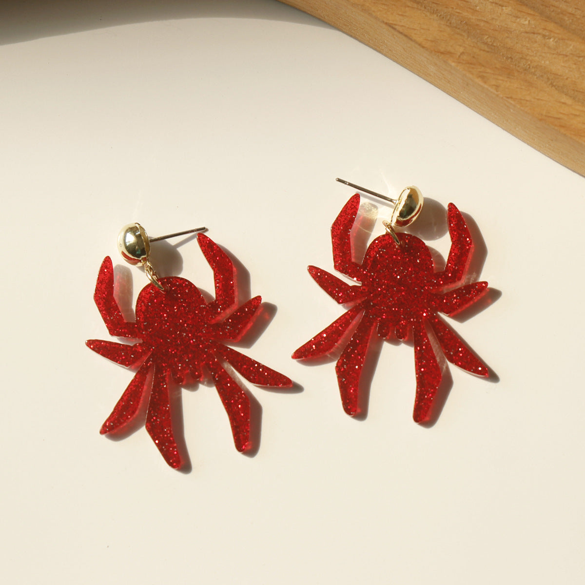 Acrylic movable skull earrings MIC-OuY016