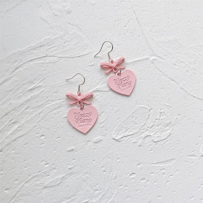 Alloy love bow earrings MIC-WWHM015