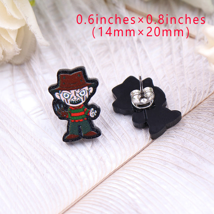 Acrylic Halloween Fashion Earrings (Minimo de compra 5) MIC-XiaoY038