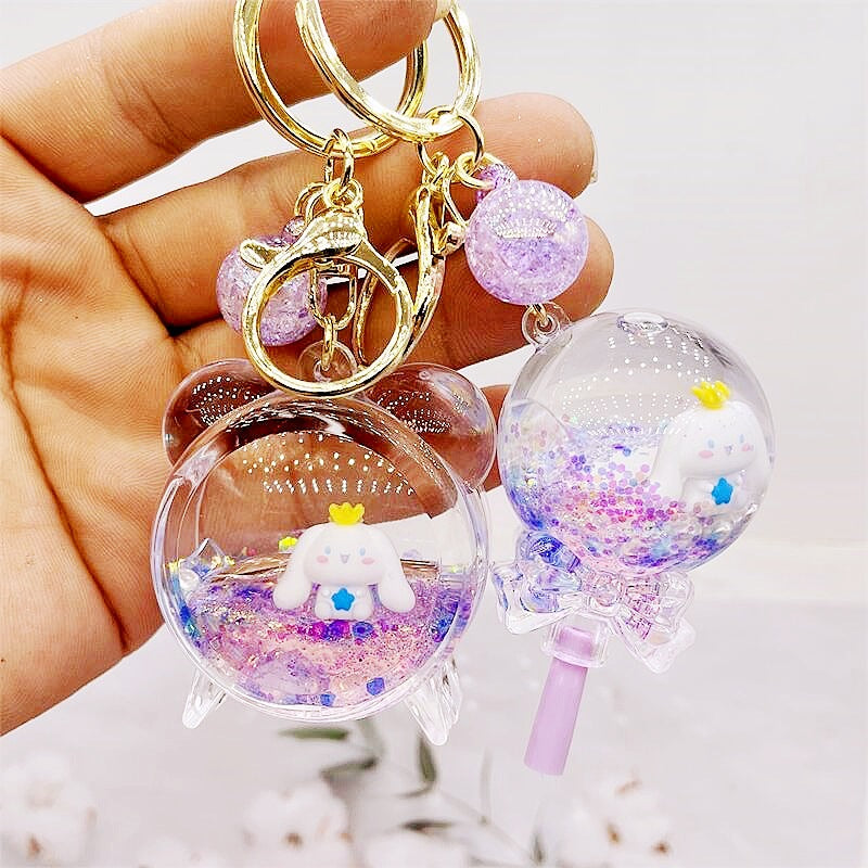 PVC cartoon floating oil keychain MYA-DMF013