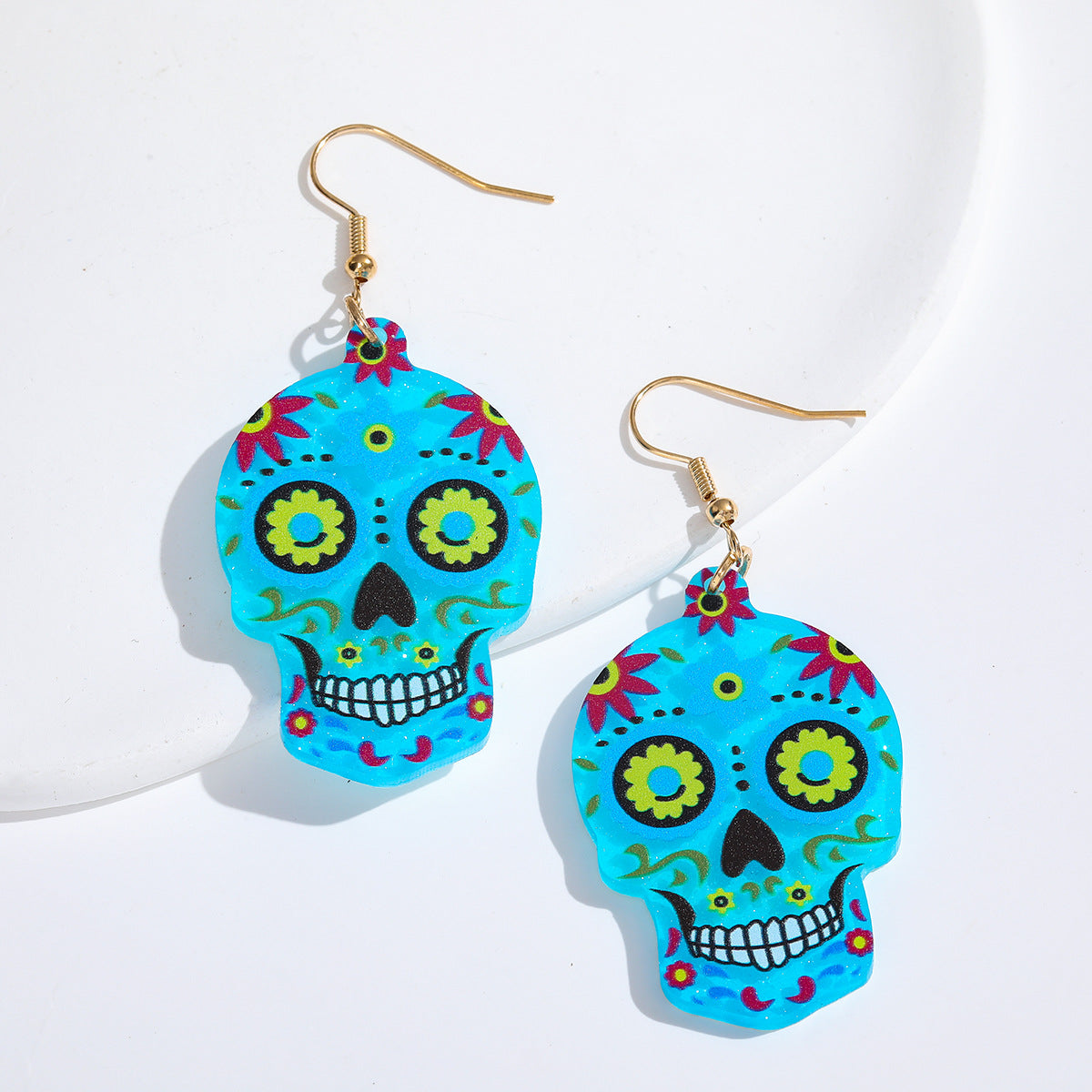 Acrylic skull earrings (Minimo de compra 2) MIC-AnD010