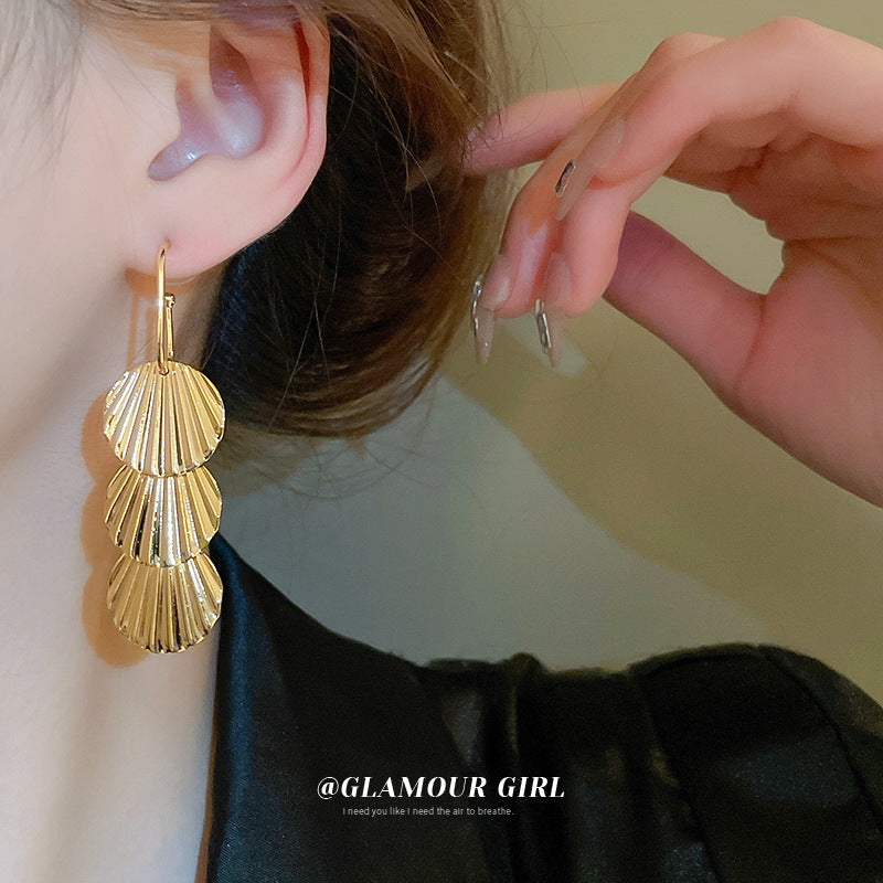 Alloy geometric metal earrings (Minimo de Compra 2) MIC-BY003