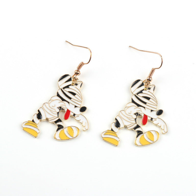 Alloy Ghost Skull Earrings (Minimo de Compra 2) MIC-FuYu002