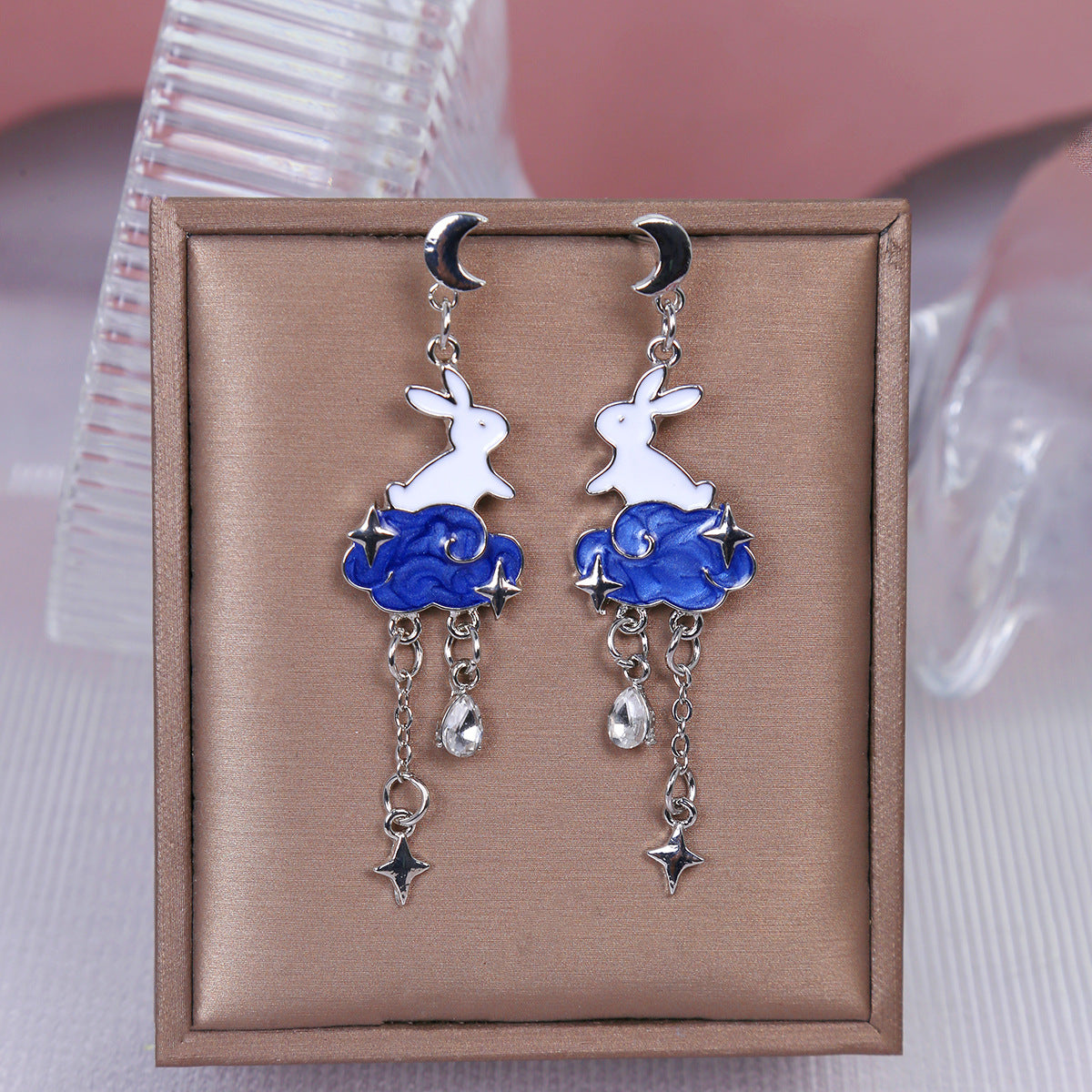 Alloy Dripping Oil Cloud Rabbit Earrings MYA-MDD183