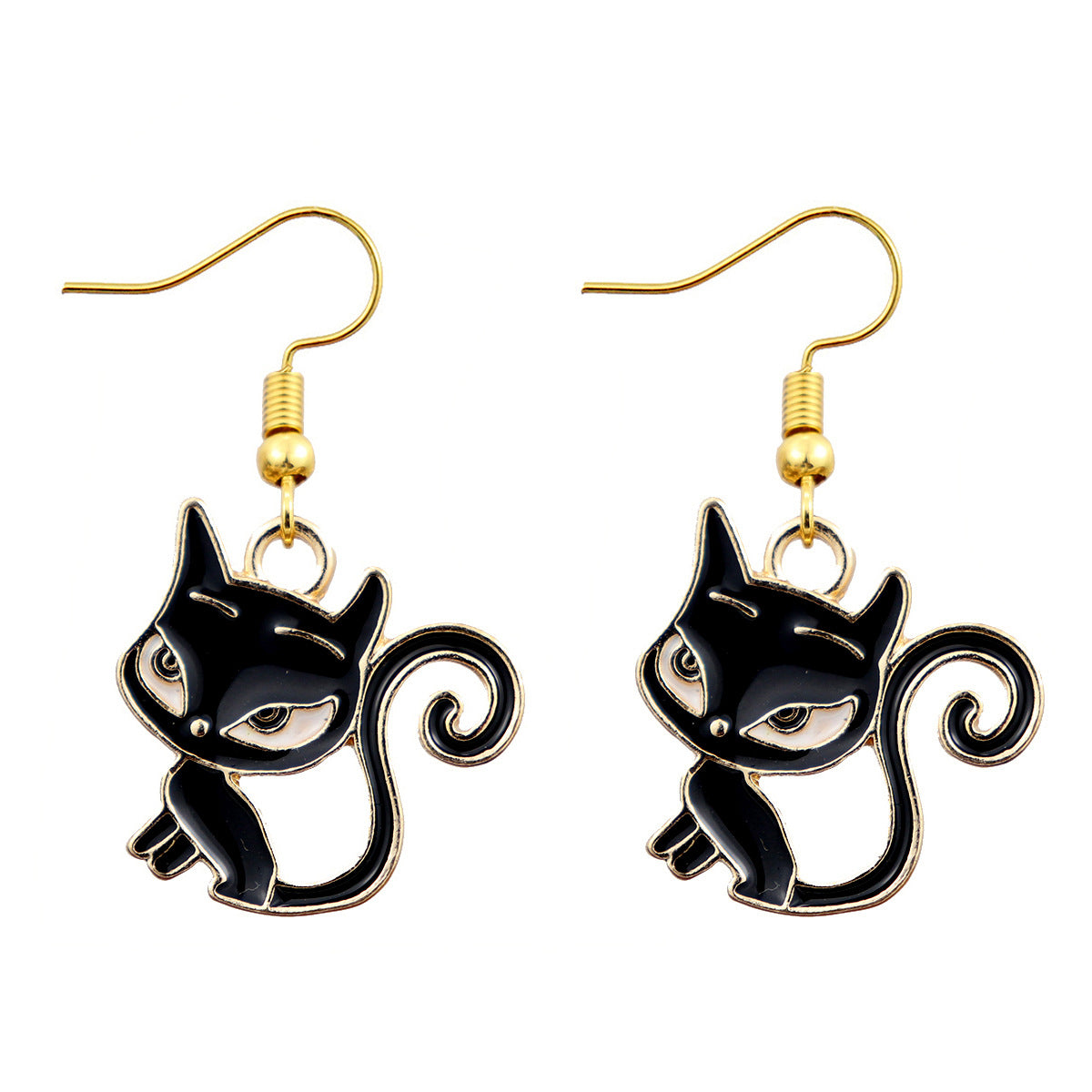 Acrylic animal kitten earrings MIC-NiQ038