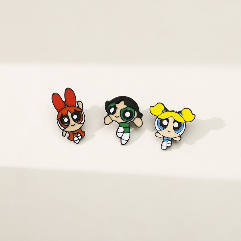 Alloy cute cartoon anime brooch MIC-QiSen012