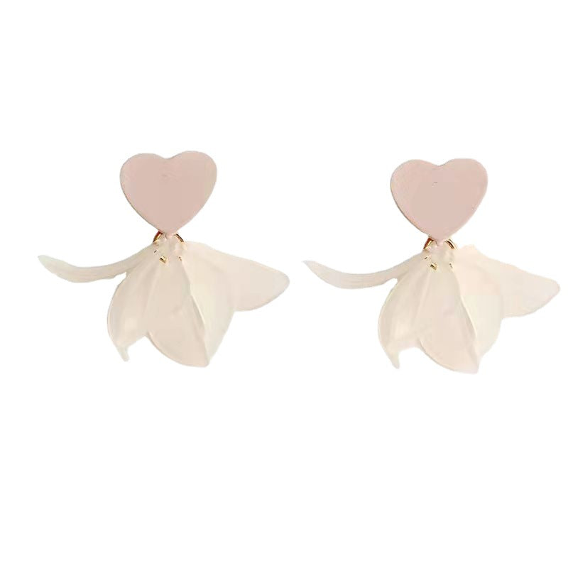 Alloy heart-shaped flower earrings (Minimo de compra 2) MIC-BiShang006