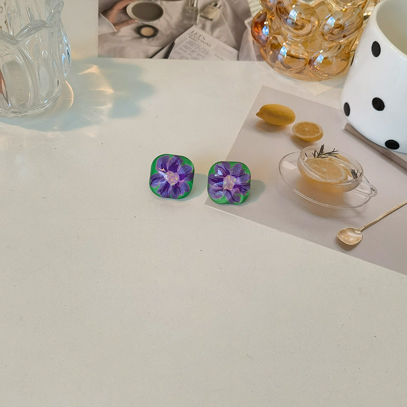 Alloy painted earrings MIC-JiuY012