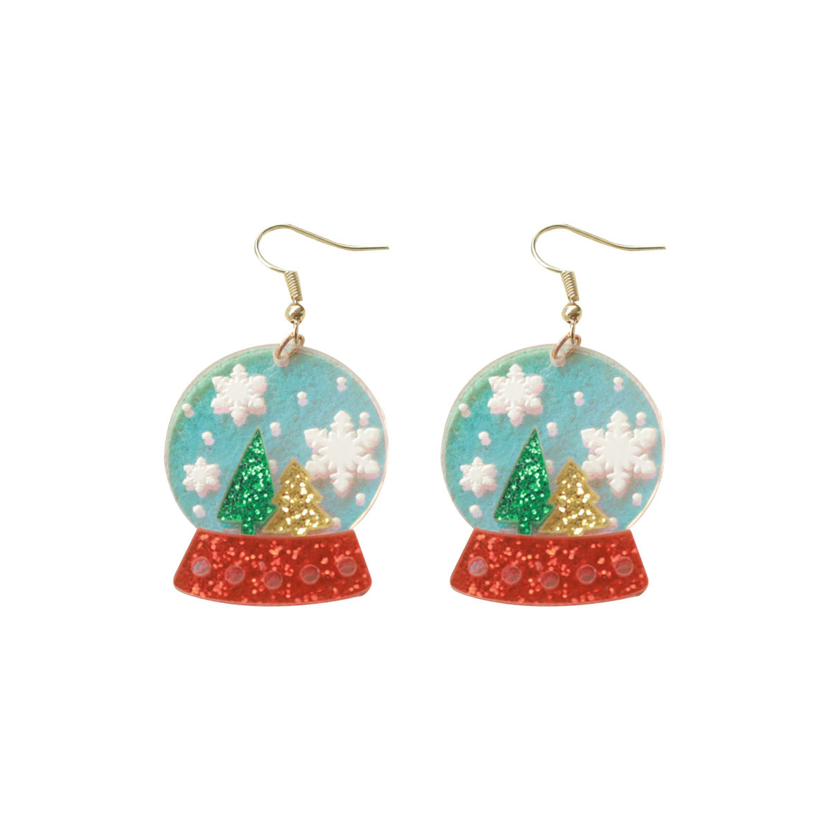 Acrylic crystal ball earrings MIC-OuG079