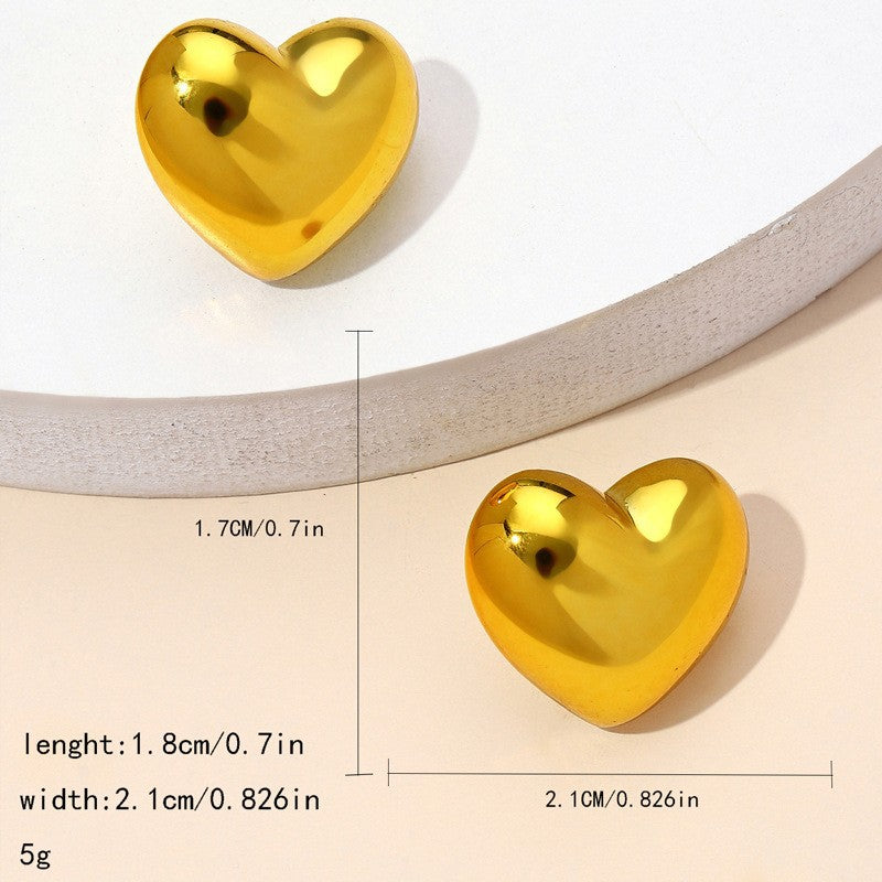 Alloy Candy Color Half Round Earrings (Minimo de Compra 2) MYA-ShangH012