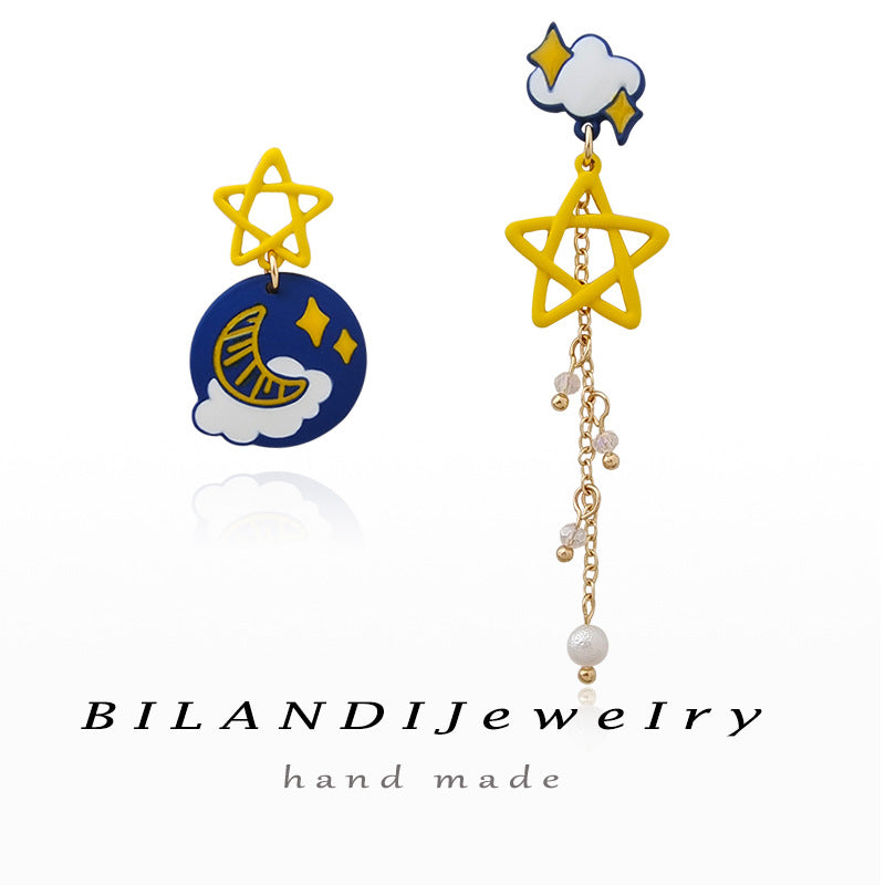 Alloy Moon Planet Earrings (Minimo de Compra 2) MIC-BLD079