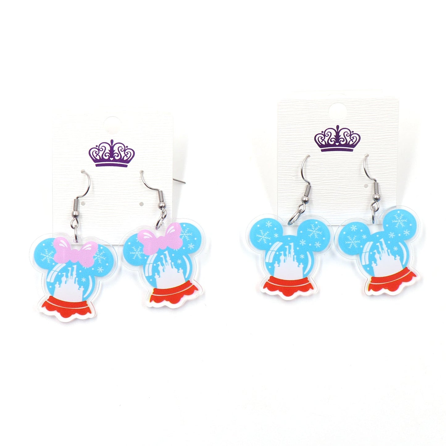 Acrylic Castle Crystal Ball Earrings （Minimo de compra 5） MYA-XiaoY019