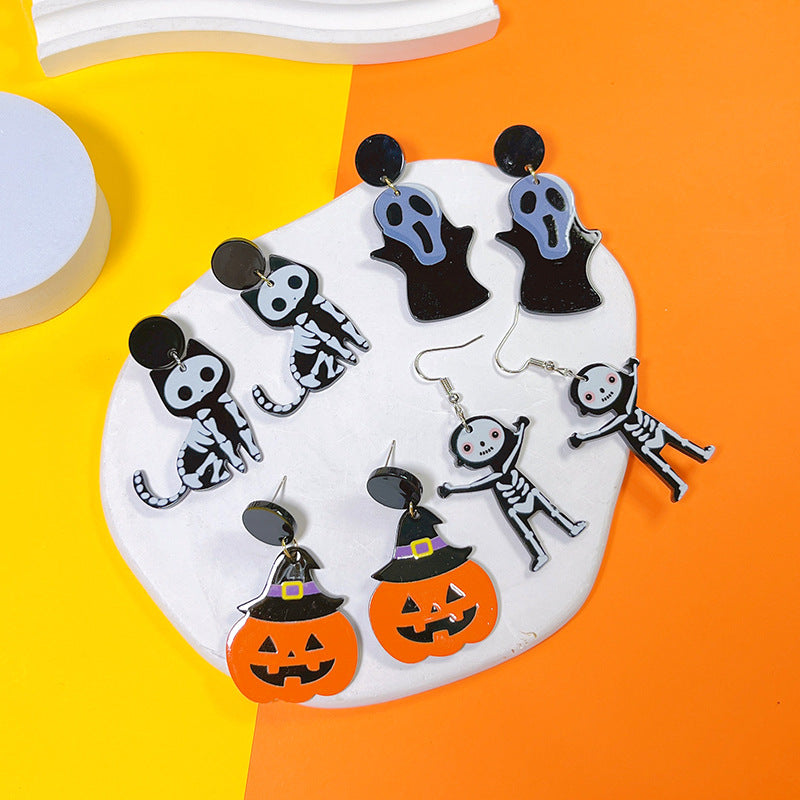 Acrylic New Halloween Collection Earrings PinH019