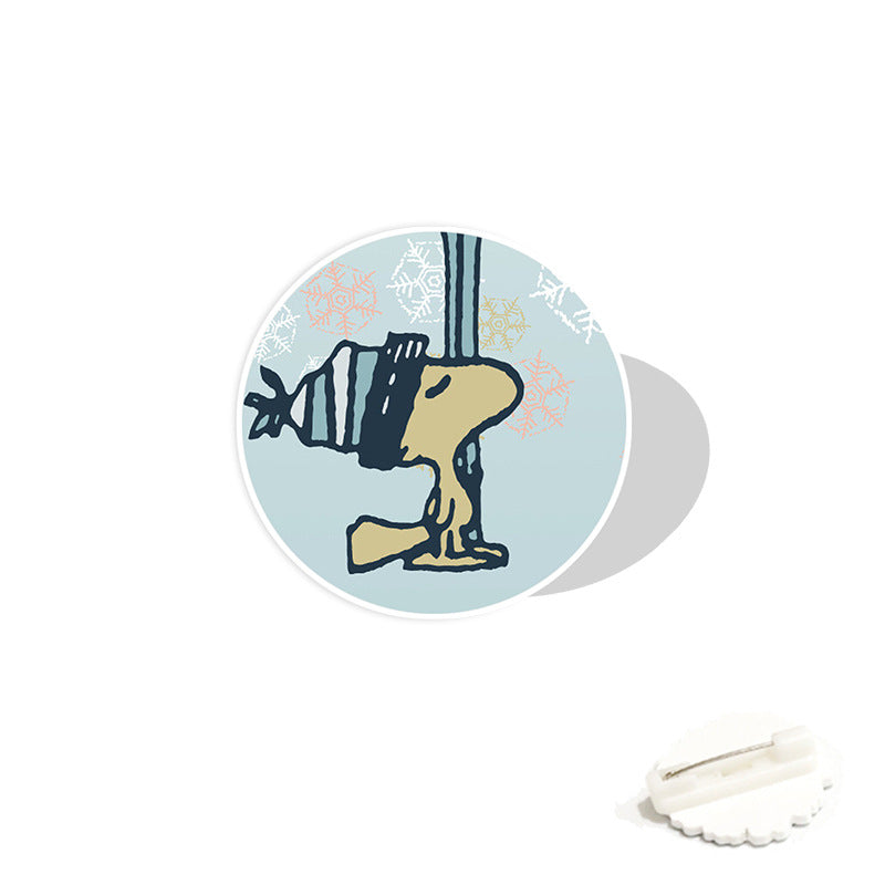 Acrylic cartoon cute Snoopy brooch (Minimo de compra 2) MYA-WeiJ005