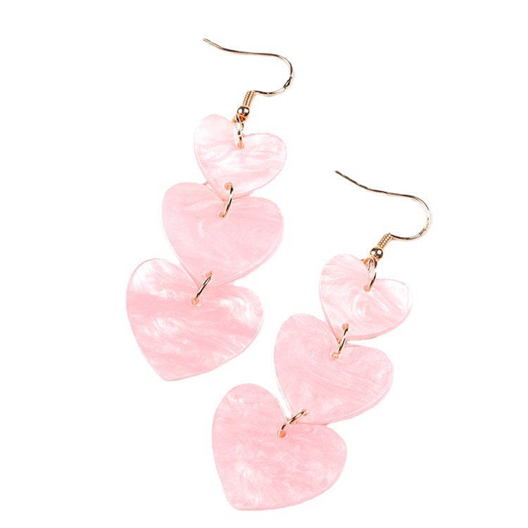 Acrylic Geometry Three Piece Size Earrings MIC-JianL007