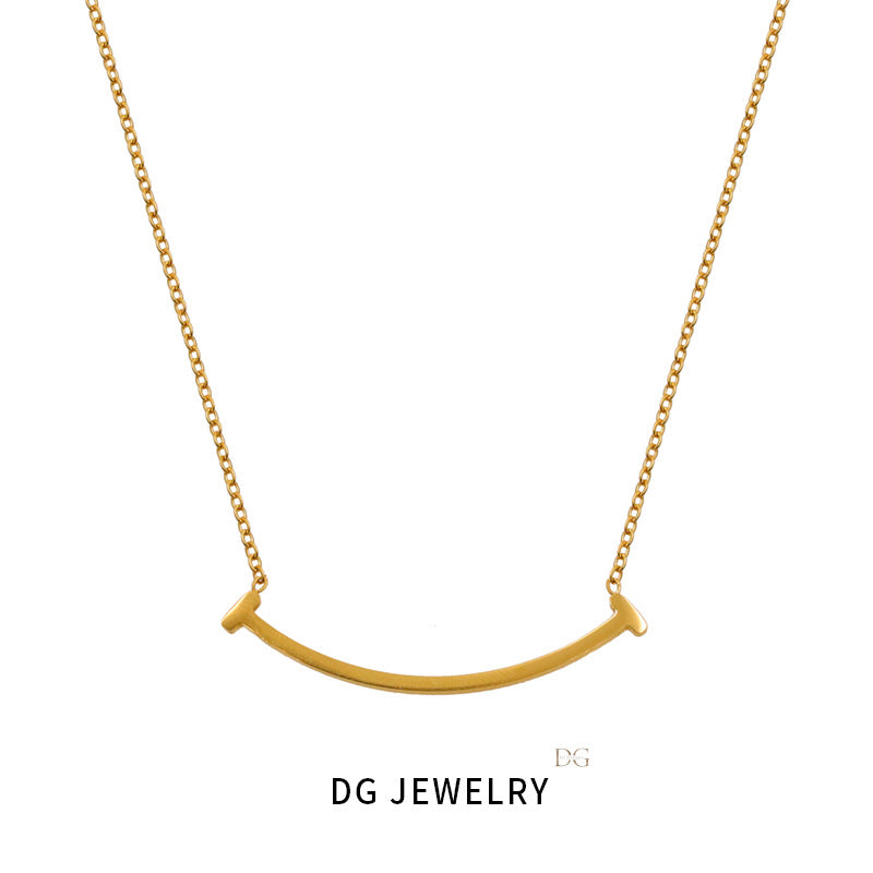 Stainless steel gold-plated collarbone chain simple necklace MYA-XuanJ041