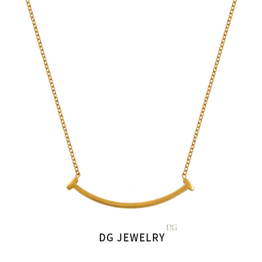 Stainless steel gold-plated collarbone chain simple necklace MYA-XuanJ041