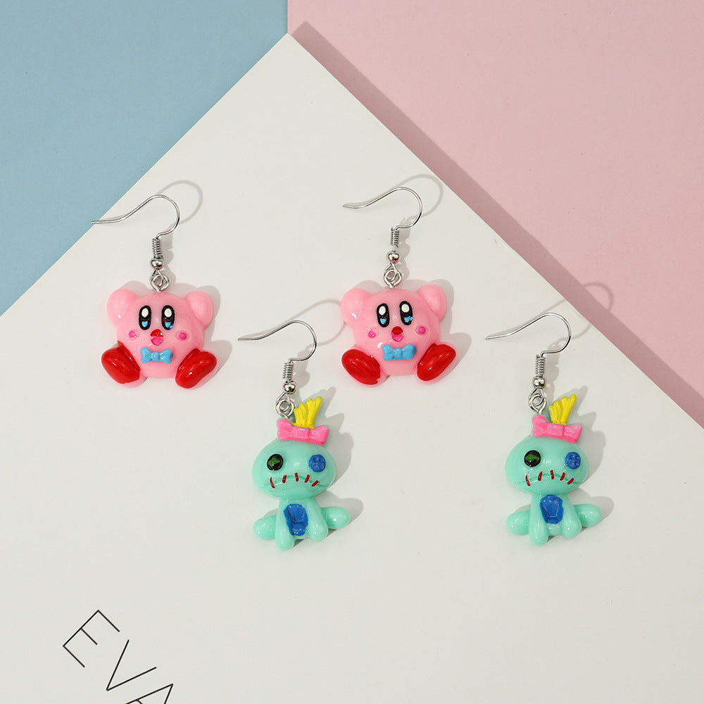 Acrylic Cartoon Star Kabi Earrings MIC-NiQ041