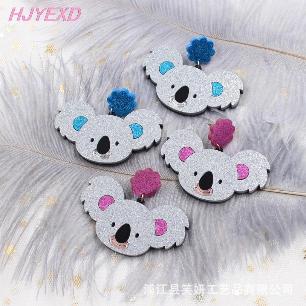 Acrylic Christmas Hat Koala Earrings (Minimo de compra 5) MYA-XiaoY024