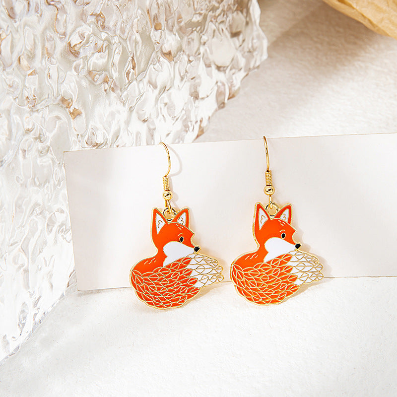 Alloy Panda Fruit Earrings MIC-MDD170